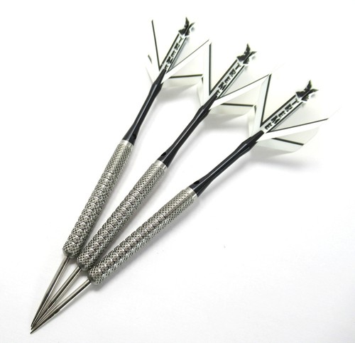 Xtreme Silver 22g Steel Tip Darts 80% Tungsten + Extra Flights, Tool + Tracking