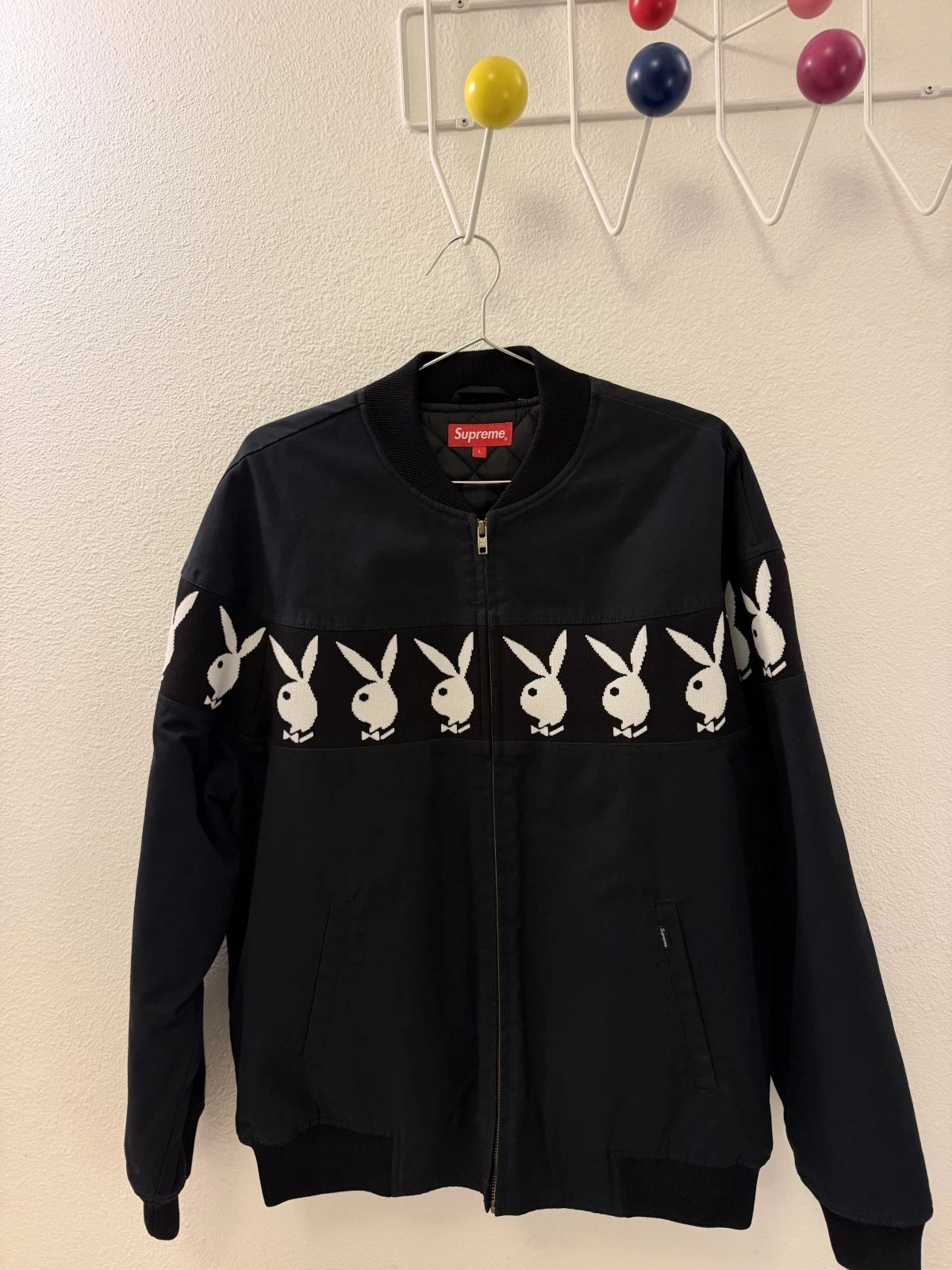 Supreme X Playboy SS19 Full Zip Jacket Size Large Quilted Lining (RARE) - product detail image 1
