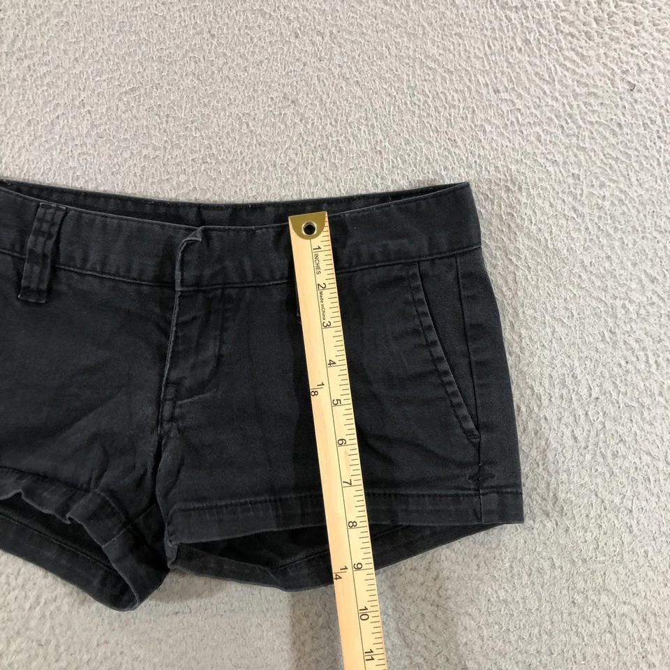 Pantalones Cortos Hurley Para Mujer 0 Negro Chino Algodón Spandex Tiro Bajo Primavera 2010 Informales Foto 4 de 4