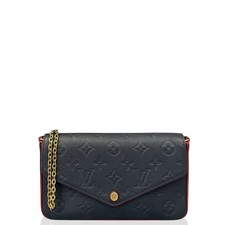 Louis Vuitton Pochette Felicie Chain Wallet Blue Monogram Empreinte gv040126b3