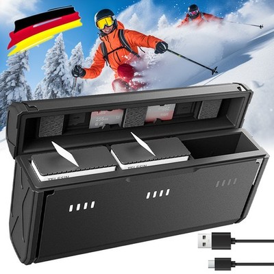TELESIN Enduro 2 Akkus & 3-Slot Ladegerät Set für GoPro Hero 12 11 10 9 Zubehör