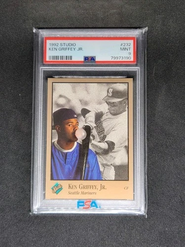 1992 LEAF STUDIO #232 KEN GRIFFEY JR.  PSA 9 BUBBLE GUM SEATTLE MARINERS