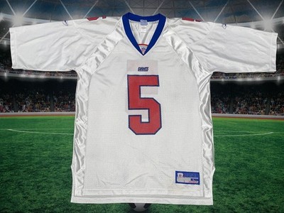 New York Giants Kerry Collins #5 White Reebok Jersey Size Large Preowned