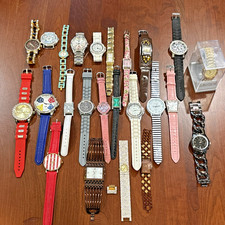 Lote 24 Marcas Mixtas Bling Divertidos Relojes para Reparación Piezas Chatarra Sin Probar