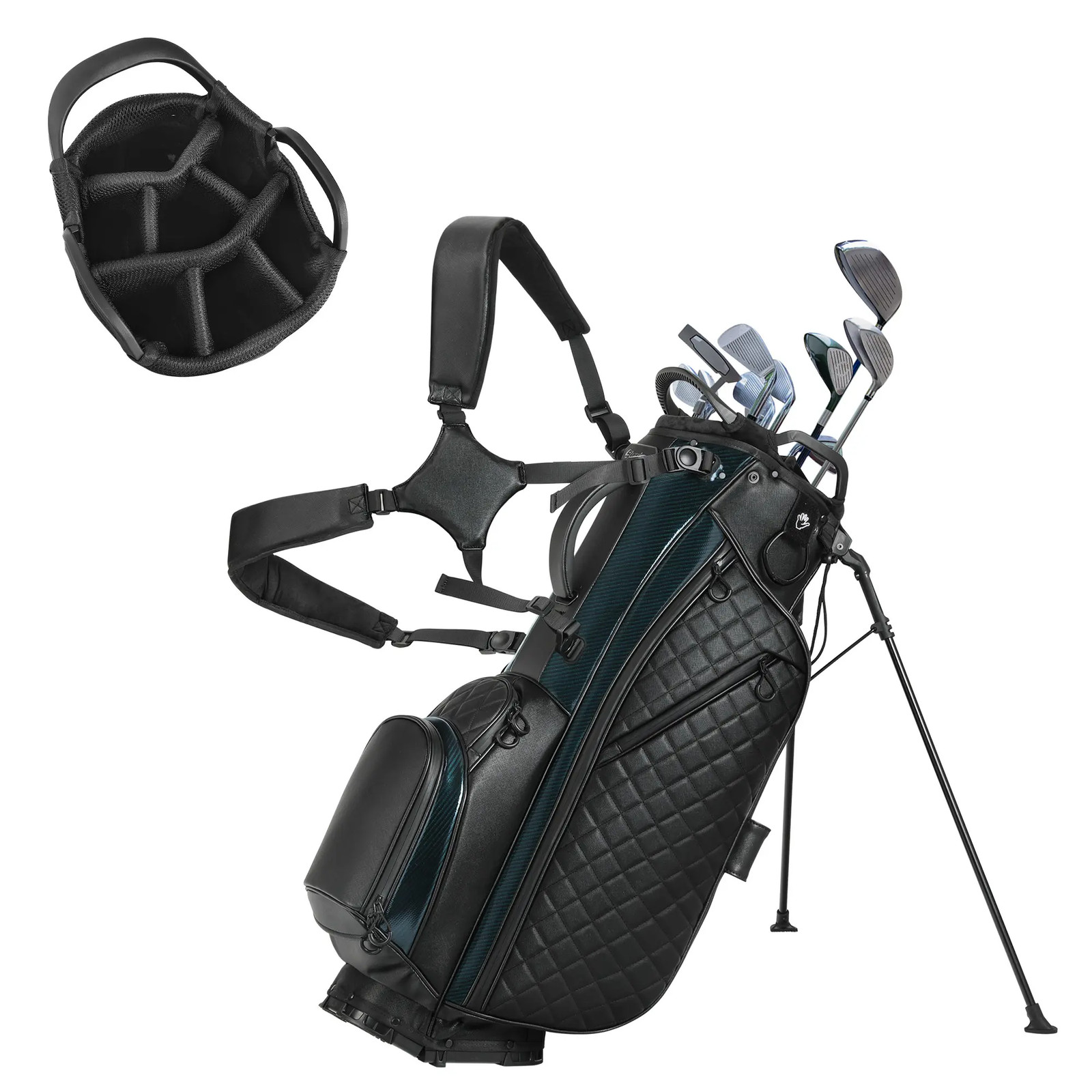 Stand Bag, 7 Way Full-length Dividers Velvet-line