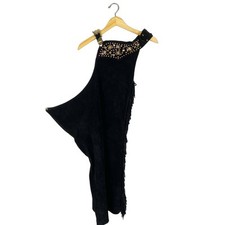 RARE Vintage Kathrine Baumann Stardust Fringe Suede Single Equestrian Chap M