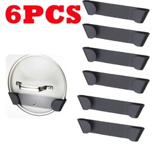 PACK de 6 organizadores de tapa de sartén soporte de tapa de olla soporte de almacenamiento montado en la pared EE. UU.