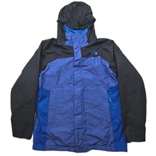 The North Face DryVent Jacket Boys Large 14-16 Blue Black Hood Rain Ski Systems