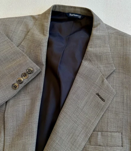 Cappotto sportivo Burberry vintage 44 R marrone Glen plasid pura lana blazer giacca tuta