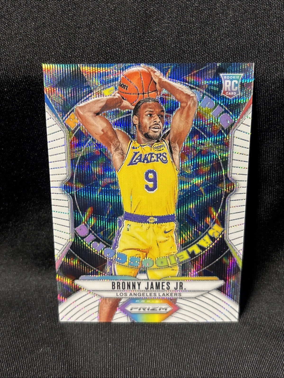2024-25 Panini PRIZM BRONNY JAMES JR. KALEIDOSCOPIC 20/20 BKEND WHITE WAVE 🔥
