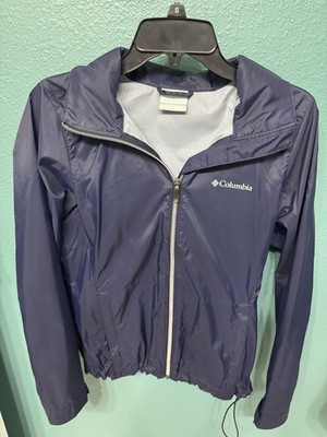 Women s Columbia Windbreaker Jacket With Retractable Hood Size S