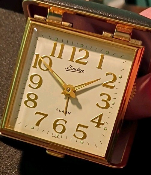 Vintage Linden Travel Alarm Clock, Made In Japan