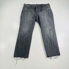 Old Navy Boyfriend Jeans Black Mid Rise Women  s Size 14