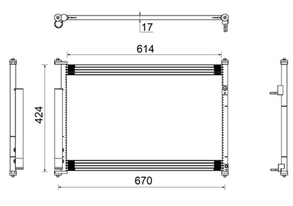 Mahle Kondensator Klimaanlage Ac 490 000S FüR Te Suzuki Td Jt Vitara 2 JB416-image