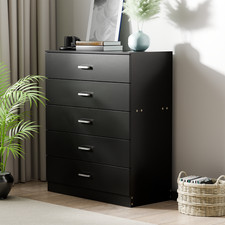 High Gloss White Chest of Drawers Modern Bedroom Furniture 4 Draw Dressing Table