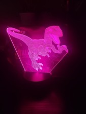 3D Illusion Dinosaurs night light Lamp Color Changing With Remote