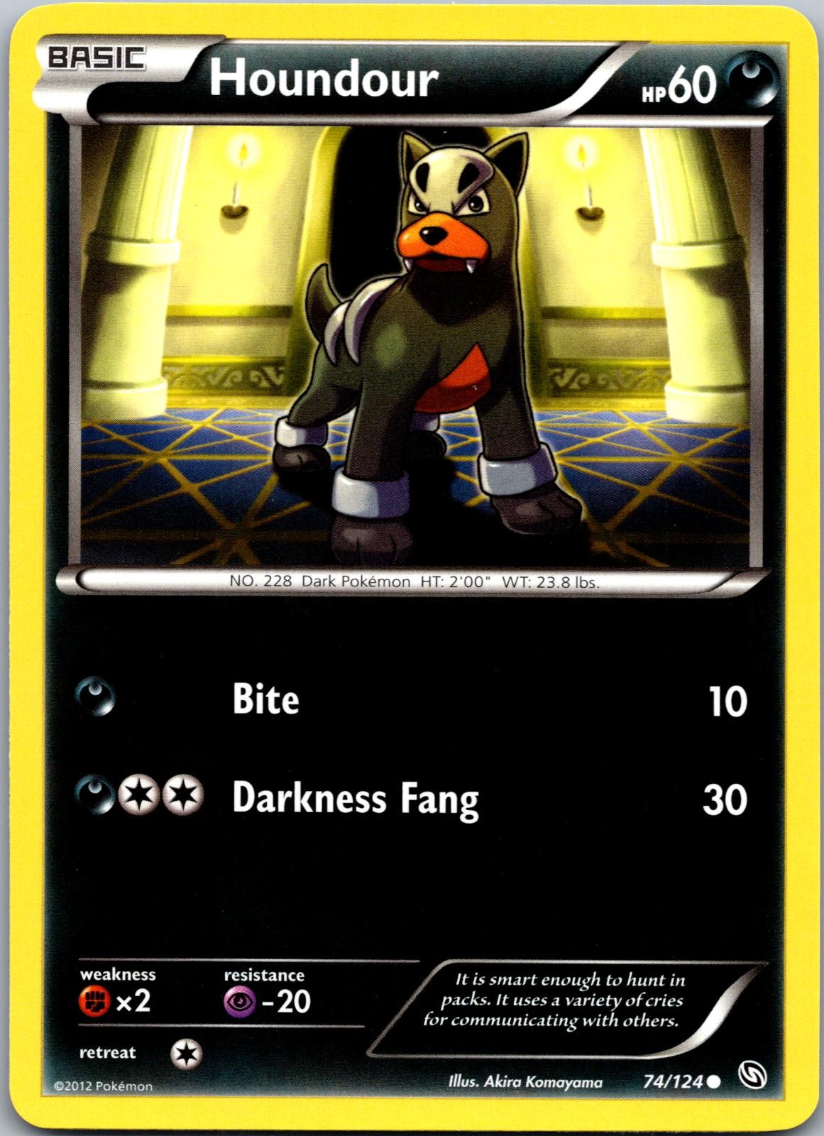 HOUNDOUR 74/124 COMMON DRAGONS EXALTED POKEMON NM/M