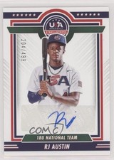 2022 Panini USA Baseball Stars & Stripes Blue Ink 204/499 RJ Austin Auto 01x1