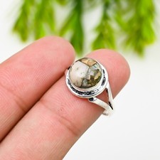 Pink Opal Turquoise Gemstone 925 Sterling Silver Ring Handmade Jewelry Ring Gift