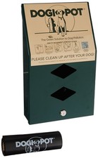 DOGIPOT 1002-2 Junior Bag Dispenser with Litter Bag Rolls, Aluminum, Forest G...