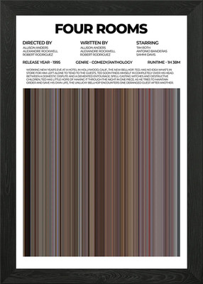 Vier Zimmer Filmposter gerahmt Wandbild Poster Leinwanddruck Bild