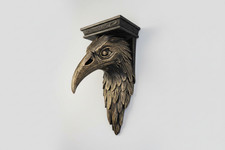 Raven Corbel Gothic Wall Shelf in Matte Black PLA
