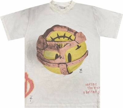 Cactus Jack by Travis Scott x WWE Mankind Tee 'White' Size XL