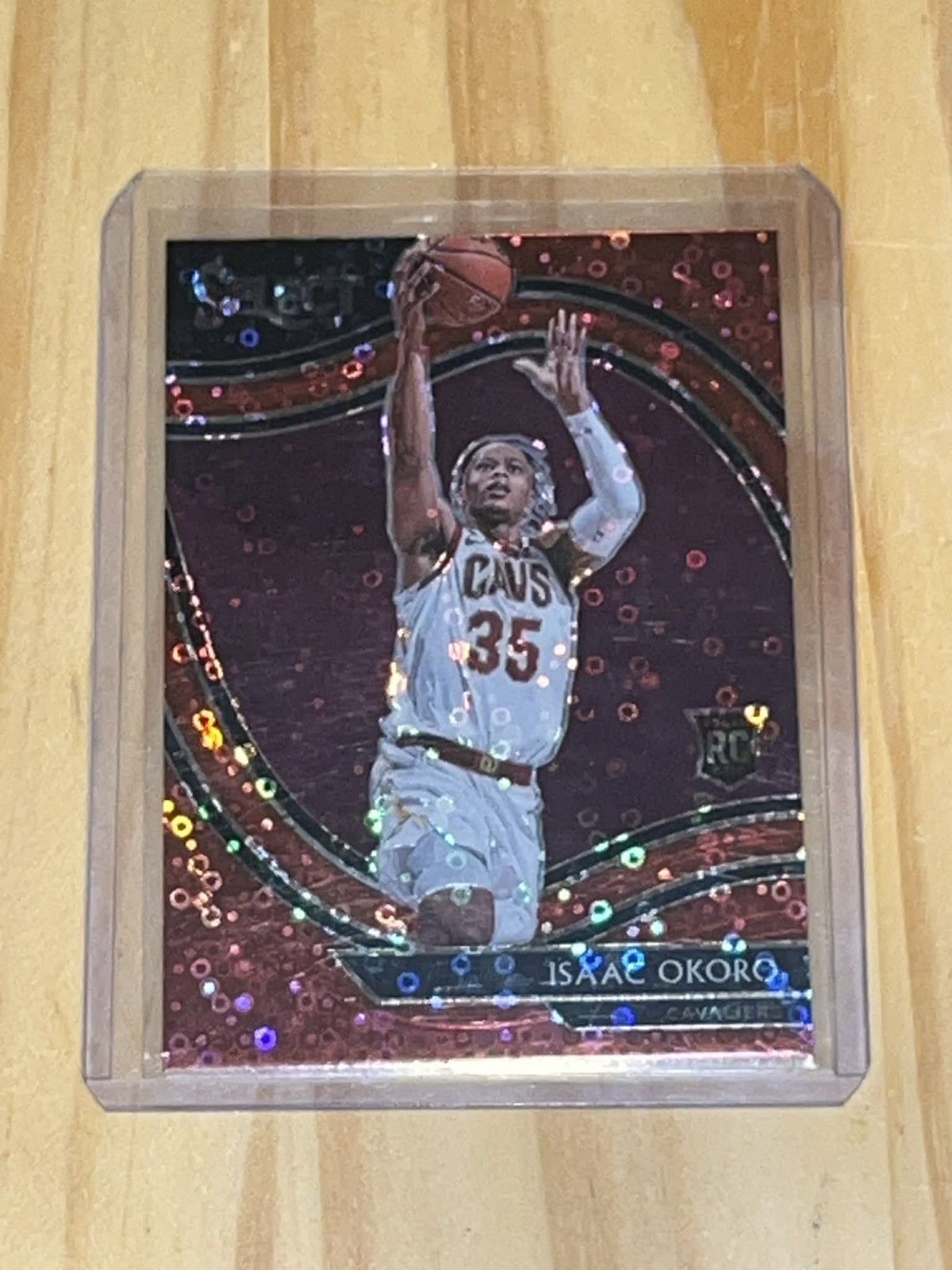 2020-21 Panini Select ISAAC OKORO Rookie Courtside Red Disco Prizm #296 34/49