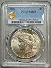 1927  PEACE DOLLAR  PCGS  MS63   BETTER DATE