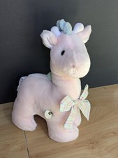 EDEN Vintage Pink Unicorn Musical Plush Stuffed Animal Wind Up Music Box