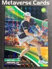 2025 Topps Chrome Tennis Matteo Arnaldi RC Black Geometric Refractor /2
