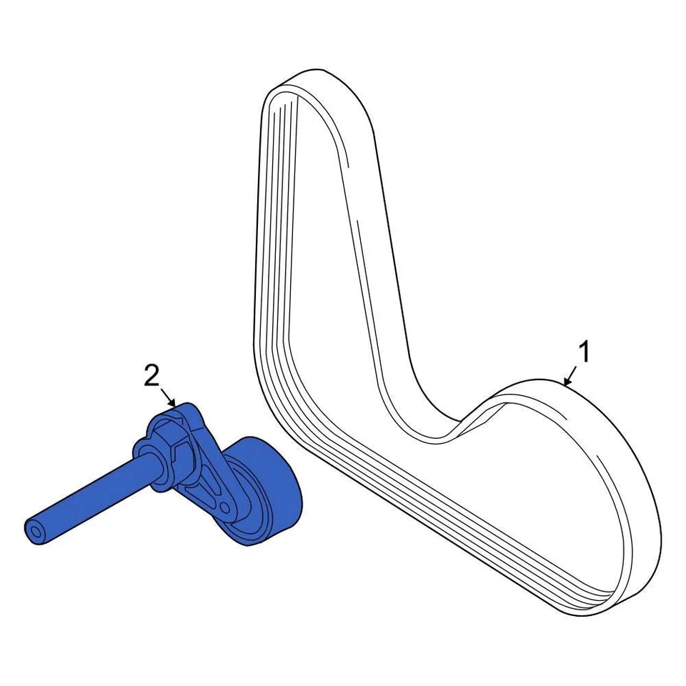 For Audi TTS Quattro 09-15 Audi Accessory Drive Belt Tensioner Assembly Foto 3 de 4