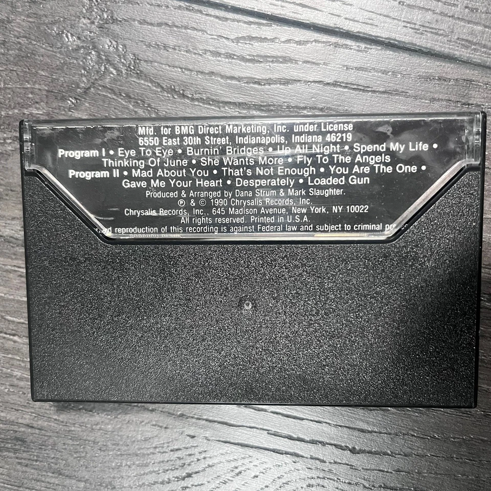 Slaughter Stick It To Ya Cassette Tape 1990 Chrysalis Records Eye to Eye 1st Alb - Image 3 of 4