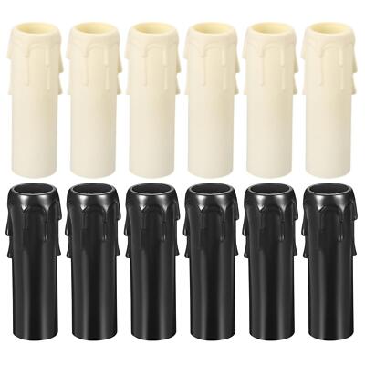 12Pack Steckdose Plastik Basis für Europäischer Leuchter 30x100mm Weiß Schwarz