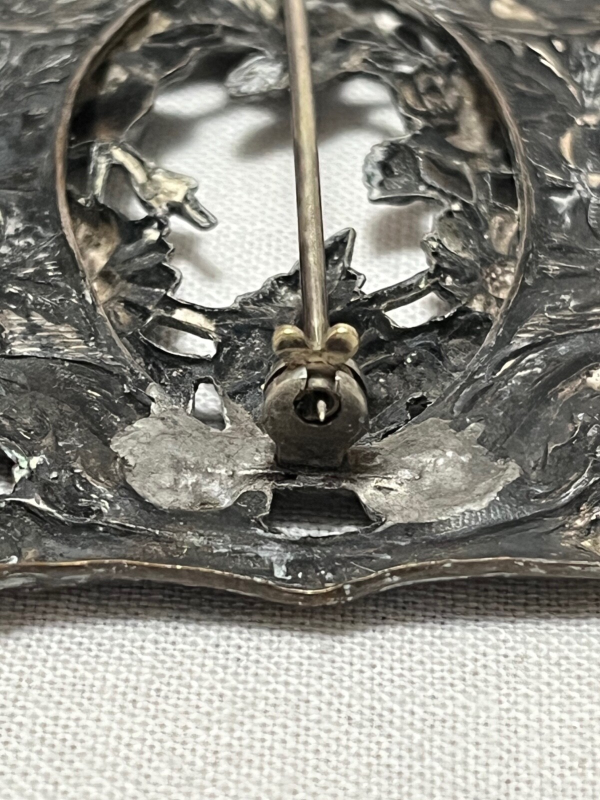 Victorian silver over brass rectangular detailed … - image 11