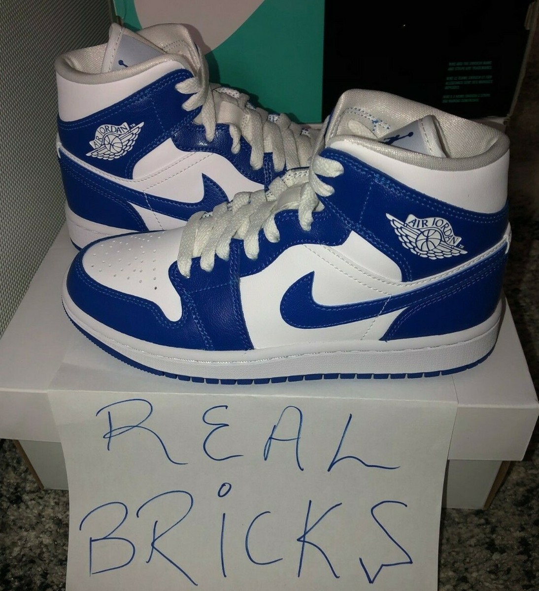 Size 6 - Air Jordan 1 Mid Kentucky Blue W for sale online | eBay