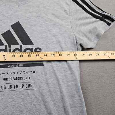 N. Adidas Shirt Creators Only Graphic Adult Medium Gray Logo | eBay