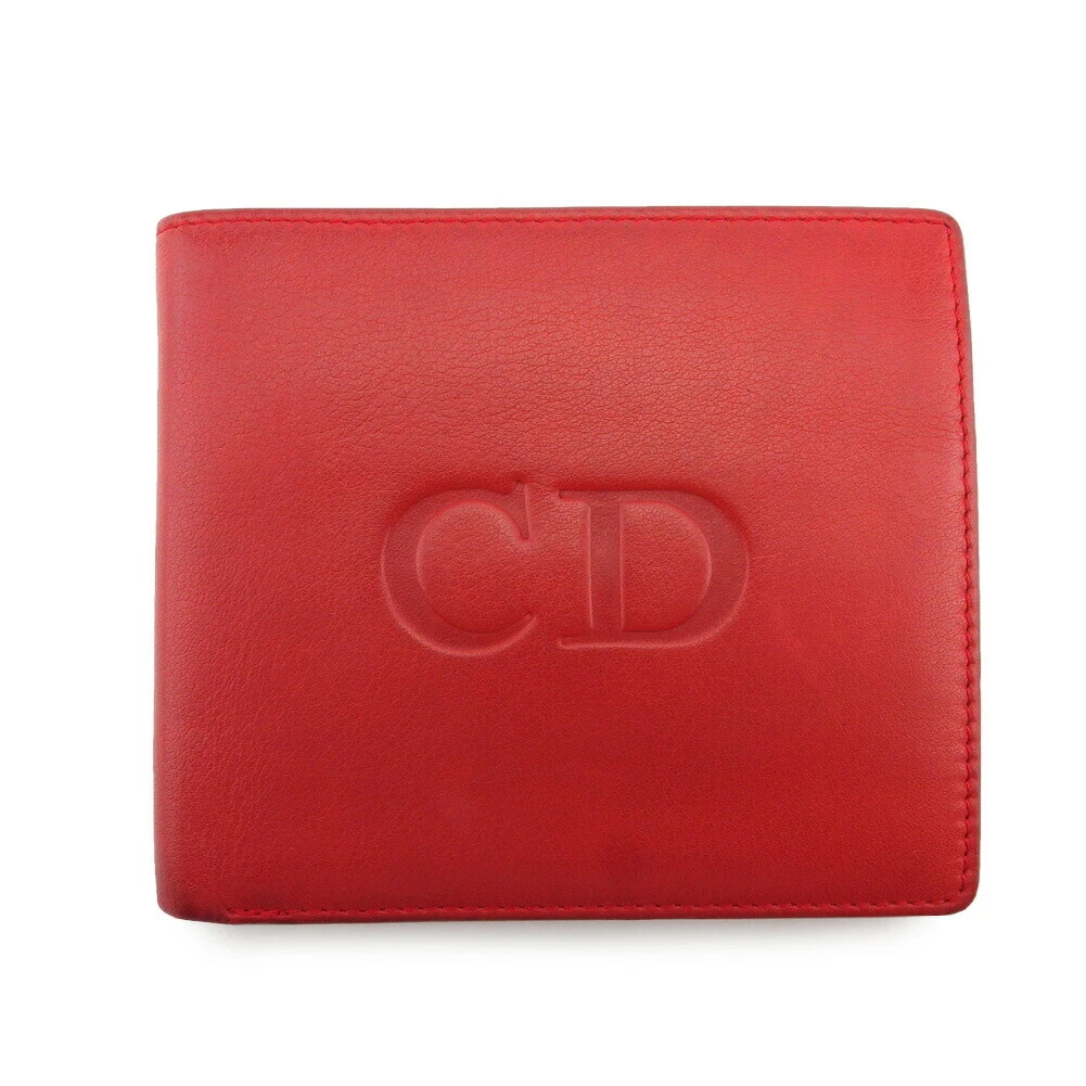 Portefeuille bi pliable CD marque cuir authentique D'OCCASION T21633