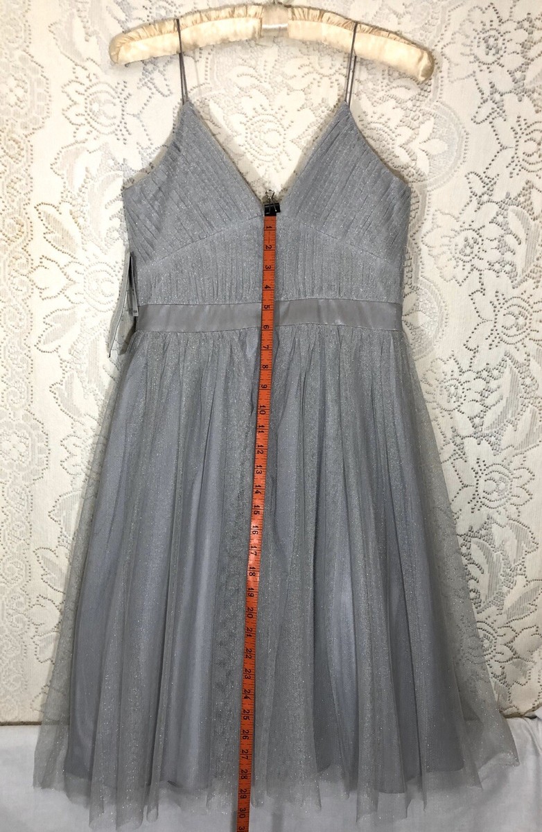 NWT $220 Aidan Mattox Dress Sz 6 Spaghetti Strap Layered