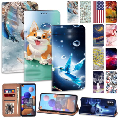 PU Leder Geldbörse Ständer Etui Abdeckung für Samsung Galaxy S23 Ultra/A04E/A13 34 54