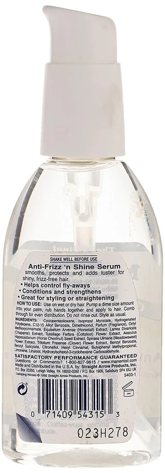 Mane 'n Tail Olive Oil Complex Herbal Gro Anti Frizz'n Shine Serum 4oz - Image 2 of 2