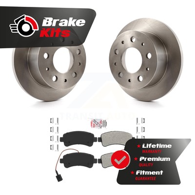 Rear Disc Brake Rotor And Semi-Metallic Pad Kit For 2014-2016 Ram ProMaster 3500
