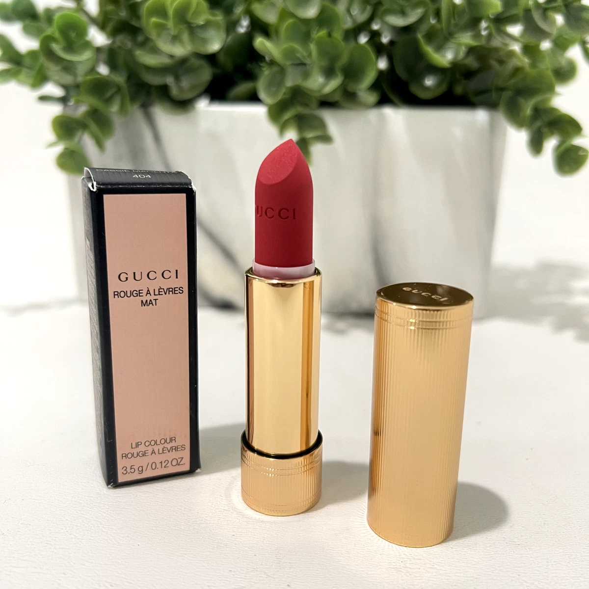GUCCI Rouge L vres Matte Lipstick 404 Cassie Magenta 0.12 oz