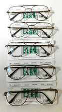 Vintage 5 Pc. Lot ELAN 9271 Brown 57/18 Men's Metal Eyeglass Frame Lot NOS  403