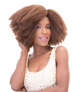Janet 2x Crinkly Afro Kinky 24 Crochet Braid Premium Synthetic