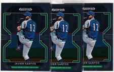 LOT (3) 2022 PRIZM DRAFT RC JAVIER SANTOS CLEVELAND GUARDIANS ROOKIE MLB #1292