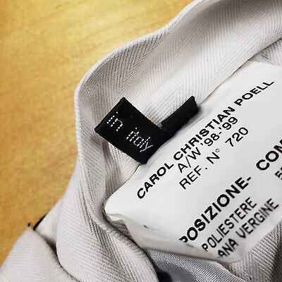 Rare Vtg Carol Christian Poell A/W '98-99' Solid Black Wool Rare Vtg Carol Christian Poell A/W '98-99' Solid Black Wool