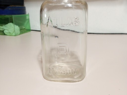 Vintage Square Atlas H Over A Mason Jar B-4 On Bottom | eBay
