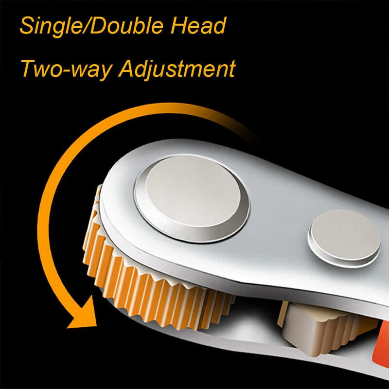 2X Ratcheting Right Angle Screwdriver Hex Drive 90 Degree Offset+10pc Bits Set!