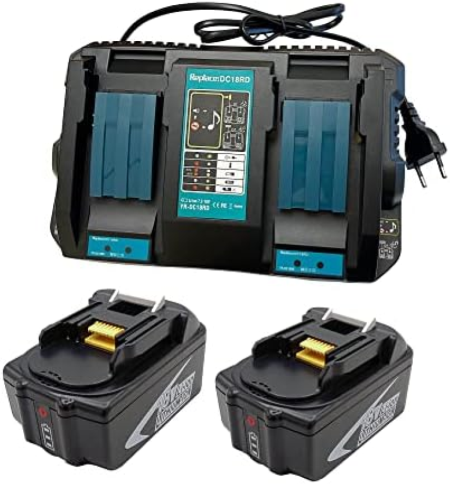 2 batterie BL1850B, compatibili con BL1815N BL1830 BL1840 BL1850 DTR180ZJ DTD153